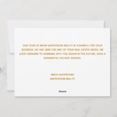 ハッピー ホリデーズ 不動産会社 ゴールド コーポレート シーズンカード (裏面)