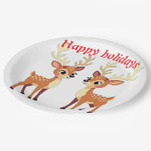 ハッピー・ホリデー紙皿 ペーパープレート (アングル)