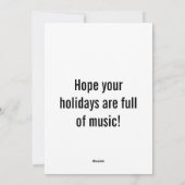 ハッピー・ホリデー＆オール・ザット・ジャズ サックス奏者 シーズンカード (裏面)