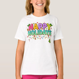 "ハッピー・ホリデー・クッキー・ライトTシャツ" Tシャツ