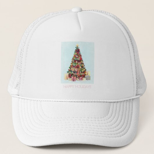 ハッピー・ホリデー クリスマスツリー キャップ (正面)