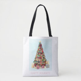 ハッピー・ホリデー クリスマスツリー トートバッグ
