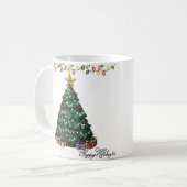 ハッピー・ホリデー クリスマスツリー マグカップ (正面左)
