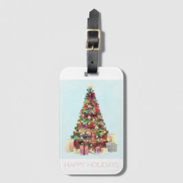 ハッピー・ホリデー クリスマスツリー ラゲッジタグ