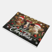 ハッピー ホリデー クリスマス マット – お祭り的な歓迎  (アングル)
