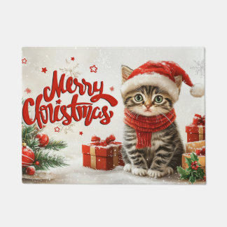ハッピー ホリデー クリスマス マット – お祭り的な歓迎 