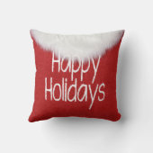 ハッピー ホリデー サンタ ヒゲ クッション (裏面)