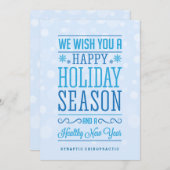 ハッピー・ホリデー・シーズ企業のン・ヘルスケア・カード シーズンカード (正面/裏面)
