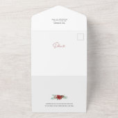 ハッピー ホリデー スクリプト フラワーディアゴナル 2 枚の写真 オールインワン招待状 (外側)