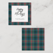 ハッピー ホリデー タルタン プライド クラシック プレッピー 名前 ノートカード (正面/裏面)