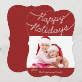ハッピー ホリデー フォト カード (正面/裏面)