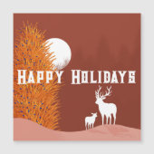 ハッピー ホリデー - マグネット カード (正面)