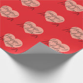 ハッピー・ホリデー メリー・クリスマス ホリデー・タイム ハート ラッピングペーパー (角)