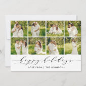 ハッピー ホリデー モダン フォト コラージュ カード (正面)