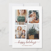 ハッピー ホリデー | モダン フォー フォト コラージュ シーズンカード (正面)