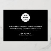 ハッピー ホリデー レトロ グルーヴィー ブラック ゴールド ビジネス (裏面)