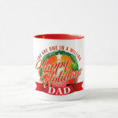 ハッピー ホリデー / 世界で最も素敵なパパ (あなたのメッセージ) マグカップ (中央)