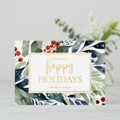 ハッピー ホリデー 水彩 花 (立ち正面)