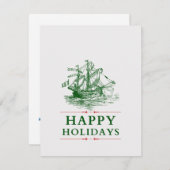 ハッピー ホリデー - 海賊船 シーズンカード (正面/裏面)