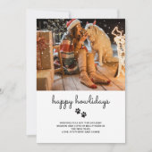 ハッピー・ホワリデイズ ペット写真 ホリデーカード (正面)