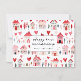 ハッピー ホーム アニバーサリー かわいい家 不動産 ポストカード