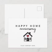 ハッピー ホーム アニバーサリー ハウス ハート リアルティ ポストカード (正面/裏面)