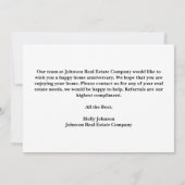 ハッピー ホーム アニバーサリー 不動産 ハウス ハート カード (裏面)