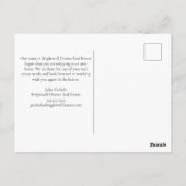 ハッピー ホーム アニバーサリー 冬の家 樹木に降る雪 ポストカード (裏面)