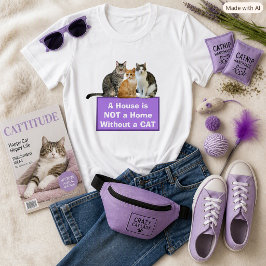 ハッピー・ホーム / 猫好き オーダーメイドTシャツ Tシャツ