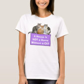 ハッピー・ホーム / 猫好き オーダーメイドTシャツ Tシャツ (正面)