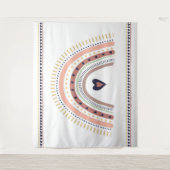 ハッピー ボーホー レインボー モダン バースデー フォト バックドロップ タペストリー (正面)