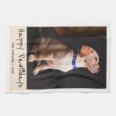 ハッピー・ポリデイズ 楽しいパロディ ペットの写真 キッチンタオル (横)