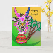 ハッピー·ポンガ飾ル，コウ，ポンガル·ライス，砂糖 カード (黄色い花)