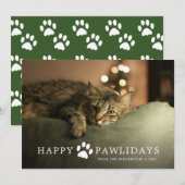 ハッピー・ポーリデイズのホリデーカード シーズンカード (正面/裏面)