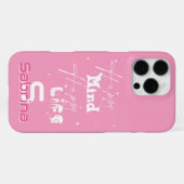 ハッピー・マインド・ハッピー・ライフ かわいい iPhoneケース (裏面横)