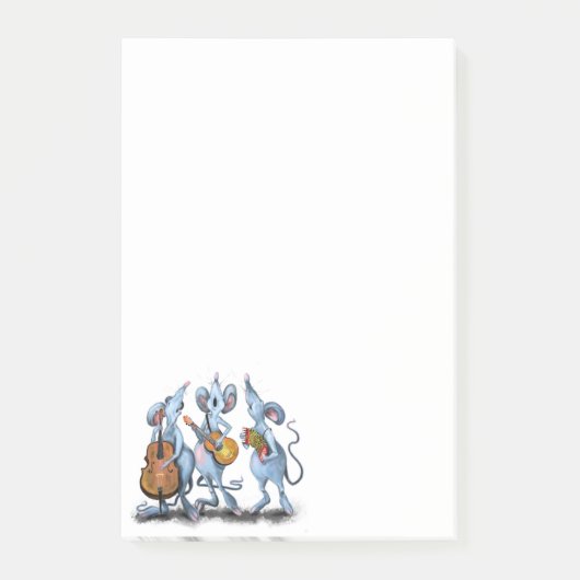 ハッピー マウス ミュージック バンド 面白い ポストイット® ノート ポストイット (正面)