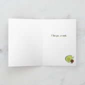 ハッピー・マザーズ・デーのアボカドのキャラクター食べ物 カード (内部)