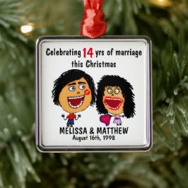ハッピー・マリッジ・クリスマス・キャラクター メタルオーナメント