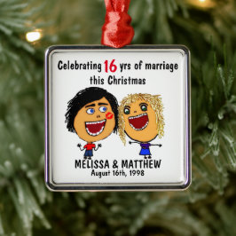 ハッピー・マリッジ・クリスマス・キャラクター メタルオーナメント