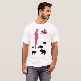 ハッピー・ミール メンズ ベーシック T シャツ, ホワイト Tシャツ