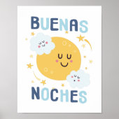 ハッピー・ムーン・アンド・スターズのベビーアート（スペイン語ポスター） ポスター (正面)