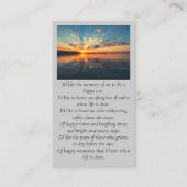 ハッピー メモリー パープル オレンジ イエロー ブルー 共感 名刺 (正面)