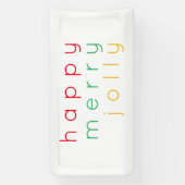 ハッピー メリー ジョリー 2'x1' バナー 横断幕 (縦)