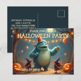 ハッピー・モンスター・ハロウィン・パーティー・フォー・キッズ シーズンポストカード