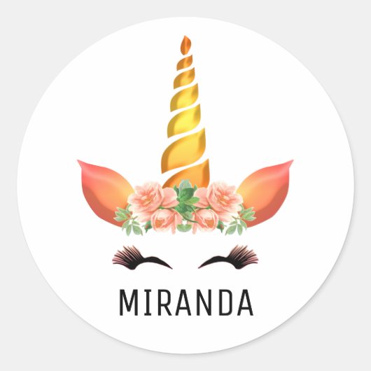 ハッピー・ユニコーン ラウンドシール (正面)