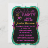 ハッピー・ラブ・パーティー招待状 - グリッター効果 招待状 (正面)