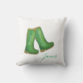 ハッピー·リタイアメント·グリーン·ガーデニング·ウェルブーツ クッション