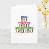 ハッピー・リタイアメント・先生の猫 カード (黄色い花)