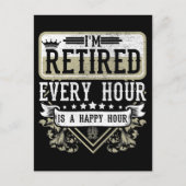 ハッピー・リタイアメント・退職したウーマン・コワーカー・ユーモア ポストカード (正面)