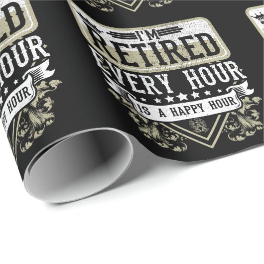 ハッピー・リタイアメント・退職したウーマン・コワーカー・ユーモア ラッピングペーパー (ロールコーナー)